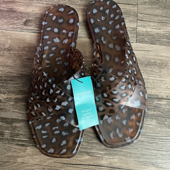 NWT Maurice’s Women’s Leopard Sandals Size 7 - Picture 2 of 5